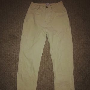 cream colored corduroy pants from princess polly